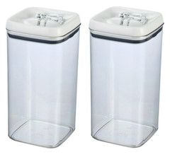 (2 pack) Canister – 10 Cup Flip-Tite Square Food Storage Container