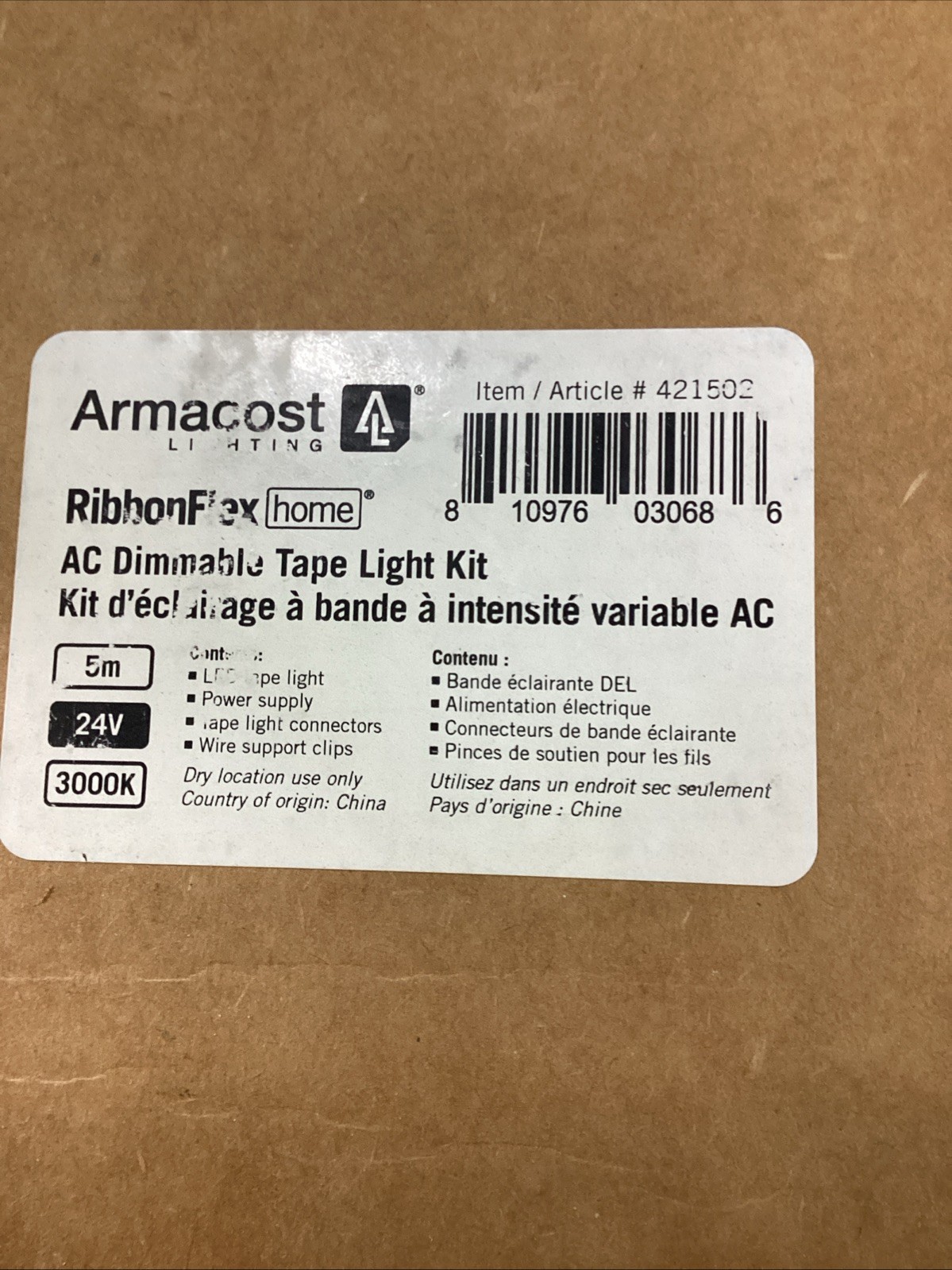 Armacost Lighting 421502 RibbonFlex Home AC Dimmable Tape Light Kit 16’ New gallery