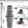 Pool Hose Adapter Connector Coupling 1-1/4" or 1-1/2" Plastic Pool Vacuum Hose A gallery