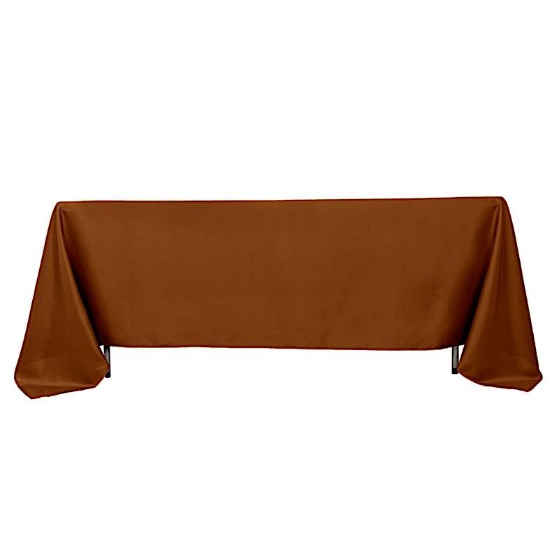 CINNAMON BROWN 72x120 RECTANGLE POLYESTER TABLECLOTH Wedding Catering Dinner gallery