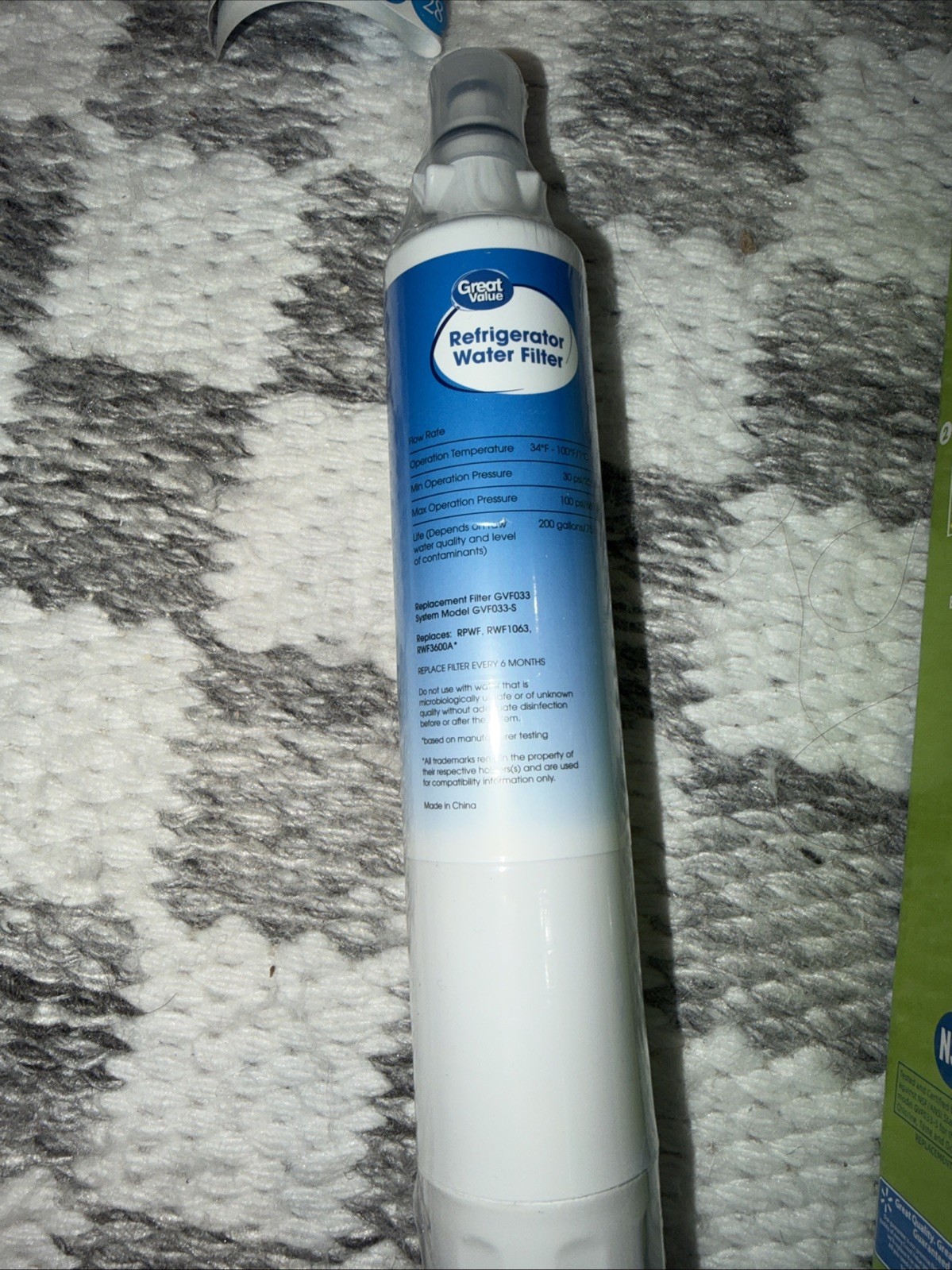 Great Value Replacement Refrigerator Water Filter GE RPWF Sealed NEW gallery