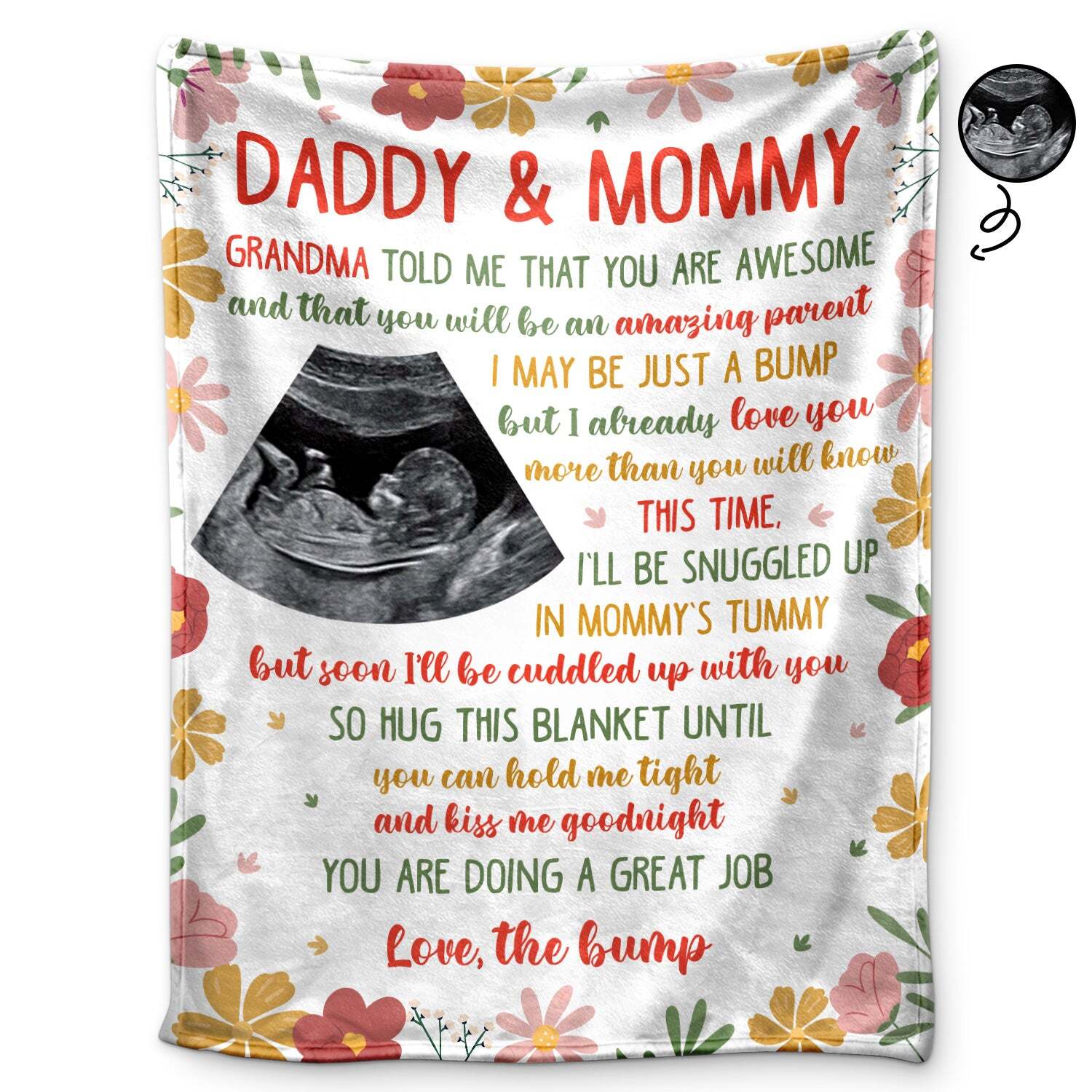 Personalized Photo For Baby Kid From Daddy Mommy - First Mom Mothers Day Blanket gallery