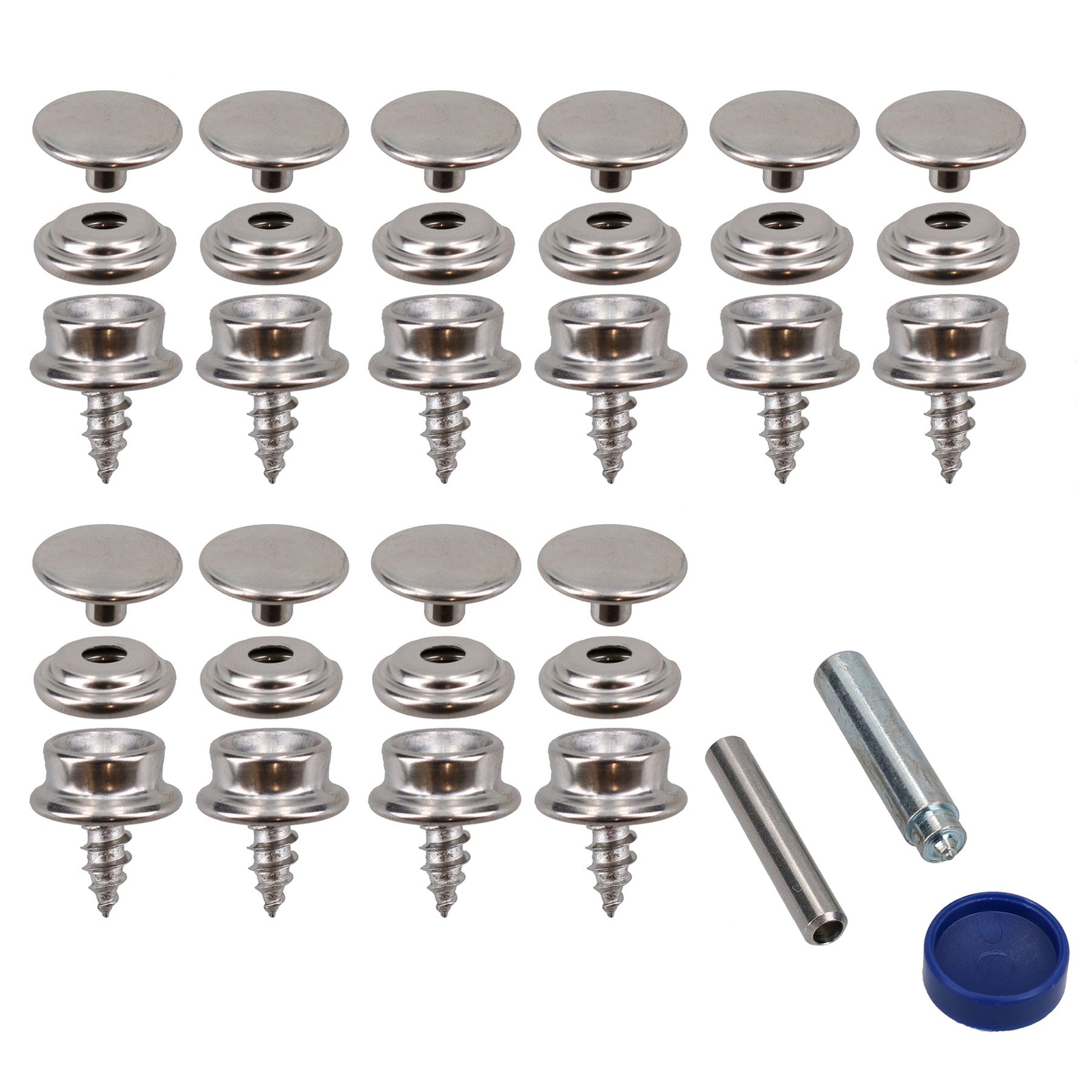 Boat Cover Stainless Steel Press Stud Repair Kit Snap Fastener Rivet Tool gallery