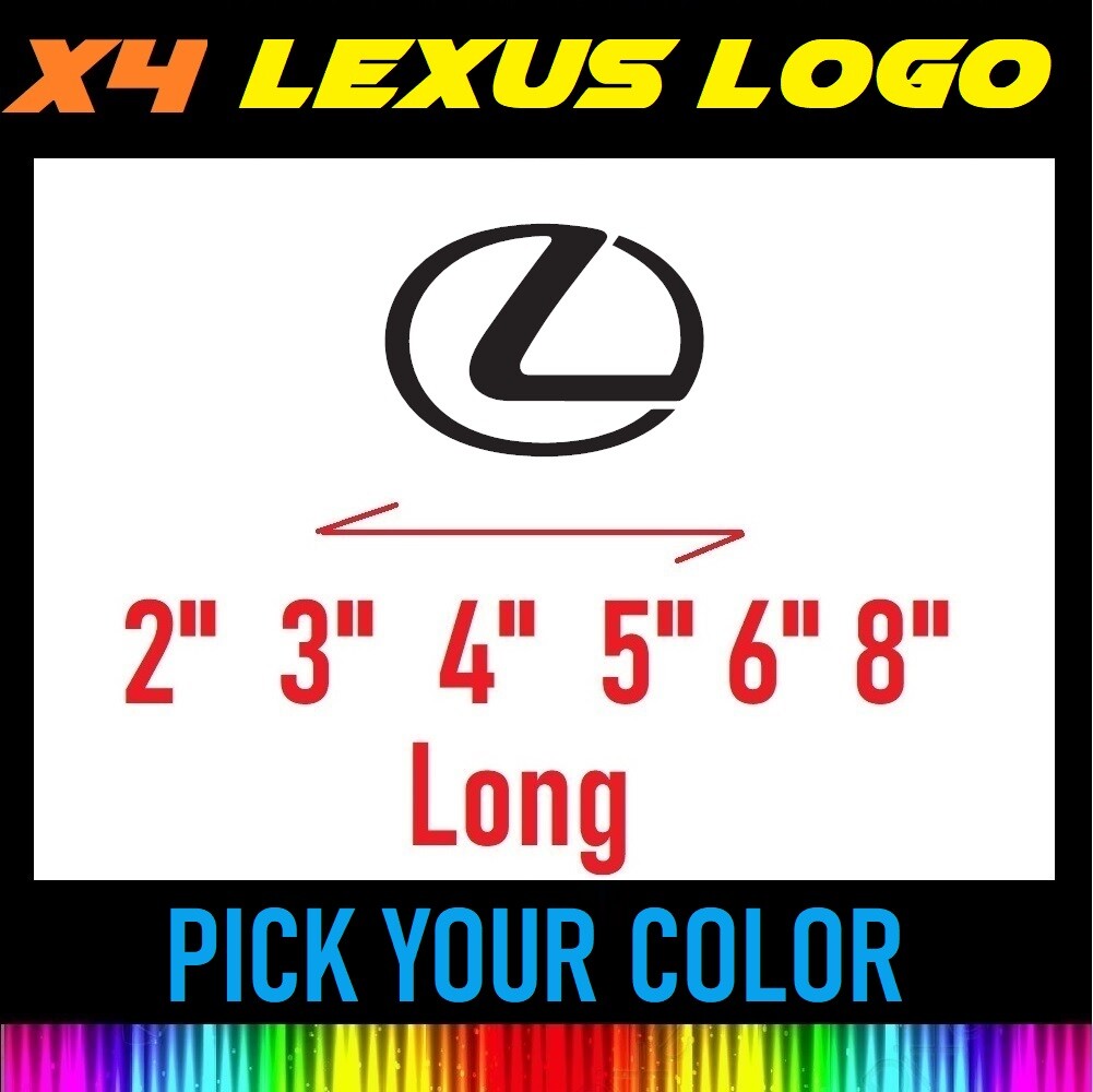 x4 2" 3" 4" 6" 8" LEXUS Logo Vinyl Decal Wheel, Car, WINDOW Sticker FREE SHIP gallery