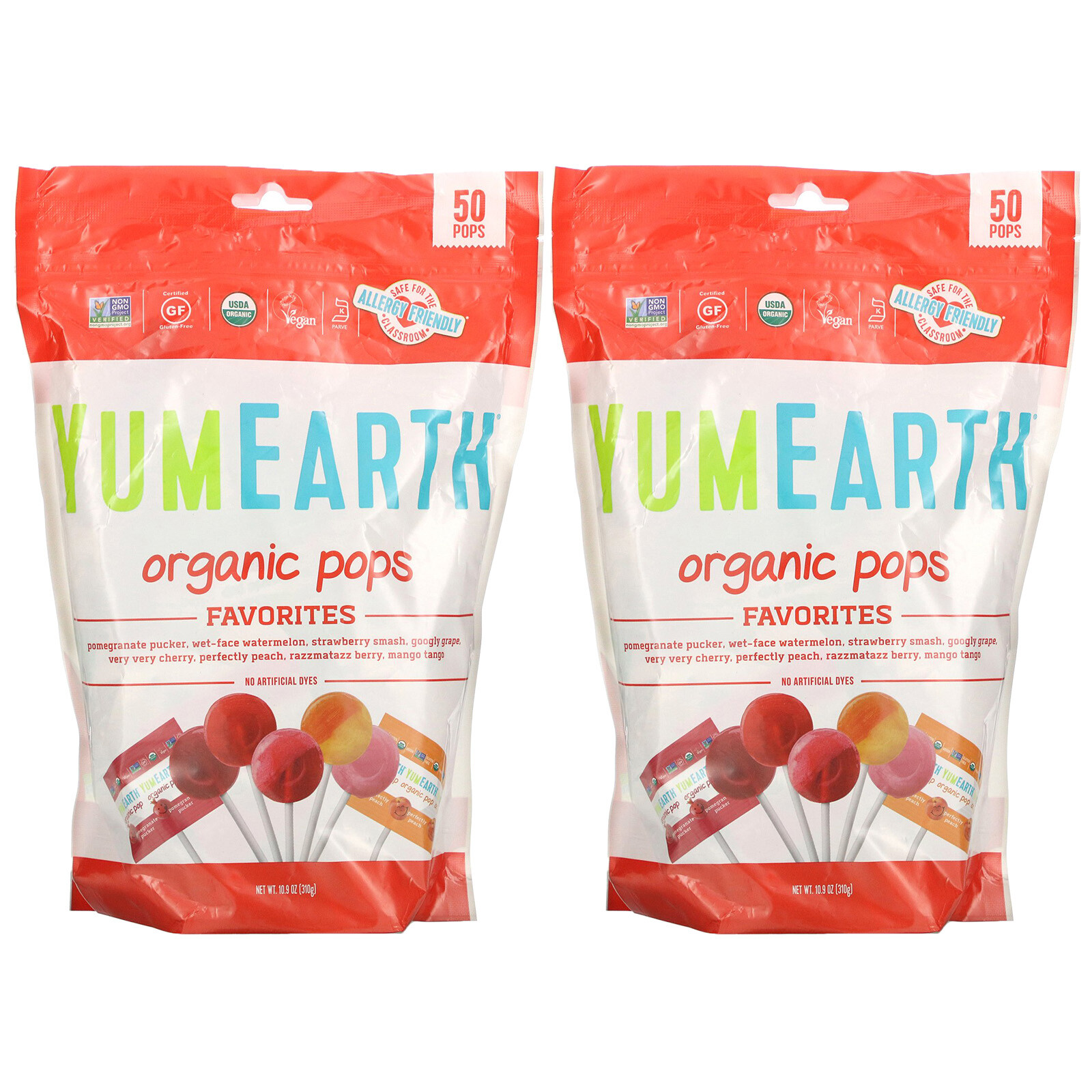 (2 Pack) 50 Count Organic Pops, Assorted Flavors gallery