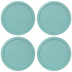 Replacement Lid for Pyrex 1-CUP Storage Cover 4″ Bowl 7202-PC Turquoise (4 pcs)