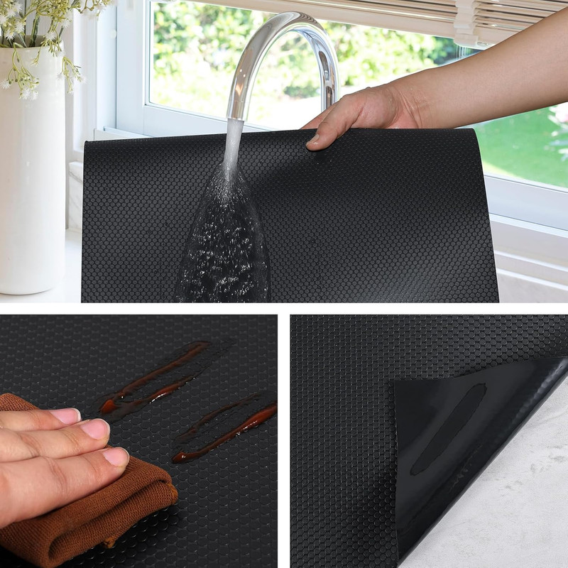 Shelf Liners for Kitchen Cabinets Non Adhesive Drawer Liner for Bathroom Waterpr gallery