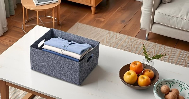 2 pack self-supporting collapsible felt storage basket in darkgrey for storag... gallery