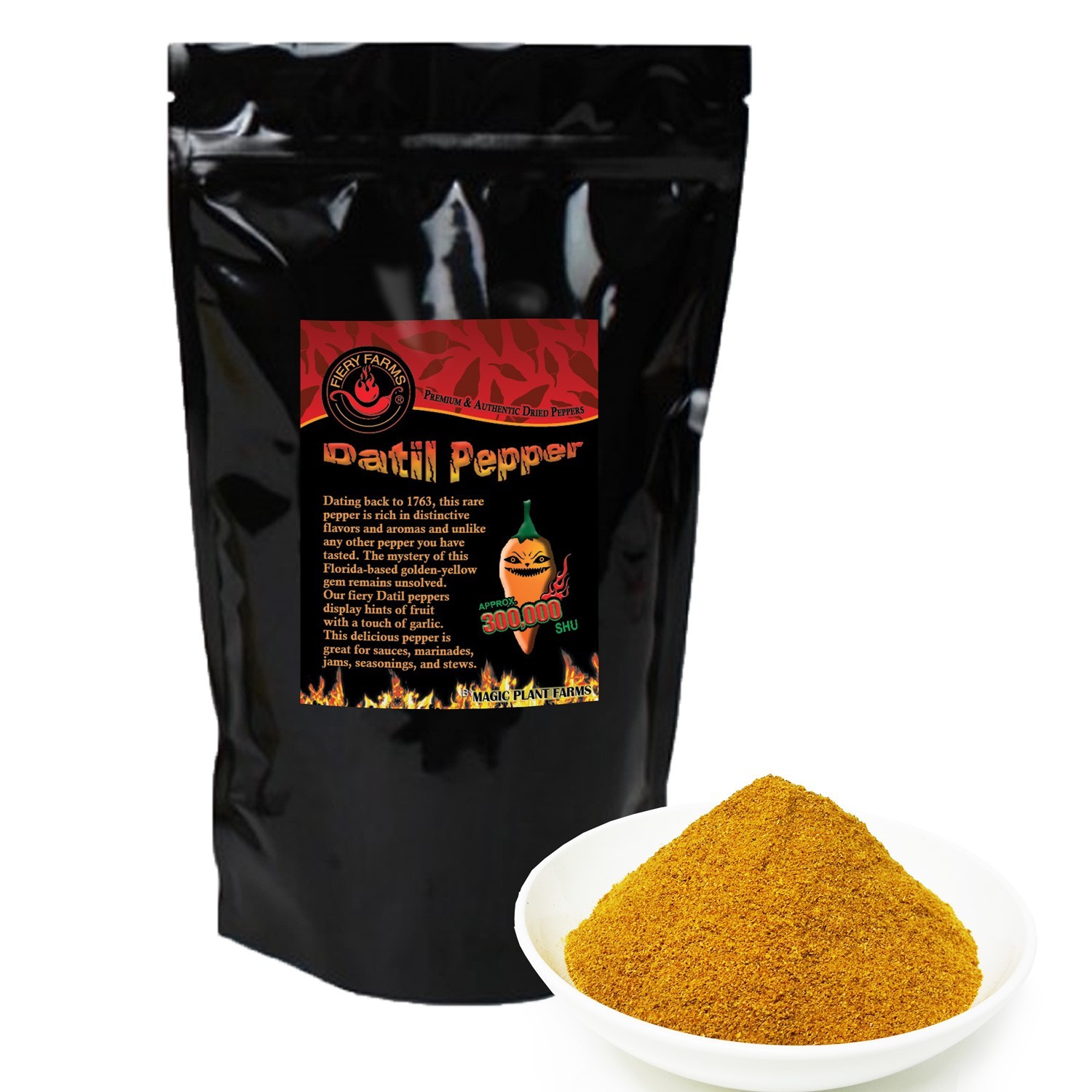 Datil Pepper Powder 1 kg Bulk, Pure Ground Chili, Rare Sweet Heat 200K–400K SHUs gallery