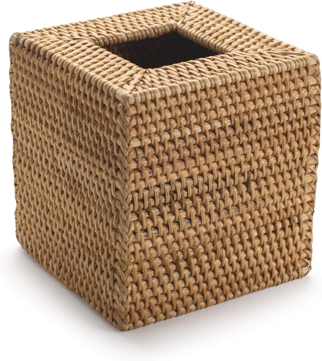 Rattan Tissue Box Cover Square Hand Woven Wicker Tissue Holder 5.5 x 5.5 X 5.7 gallery
