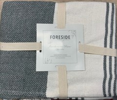 🏯 Foreside Handwoven Throw With Hand Tied Fringe 50×60” 🆕AS SHOWN‼️