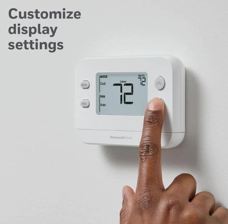 Honeywell Home X1N Non-Programmable Thermostat, Single-Stage, 1-Heat/1-Cool gallery