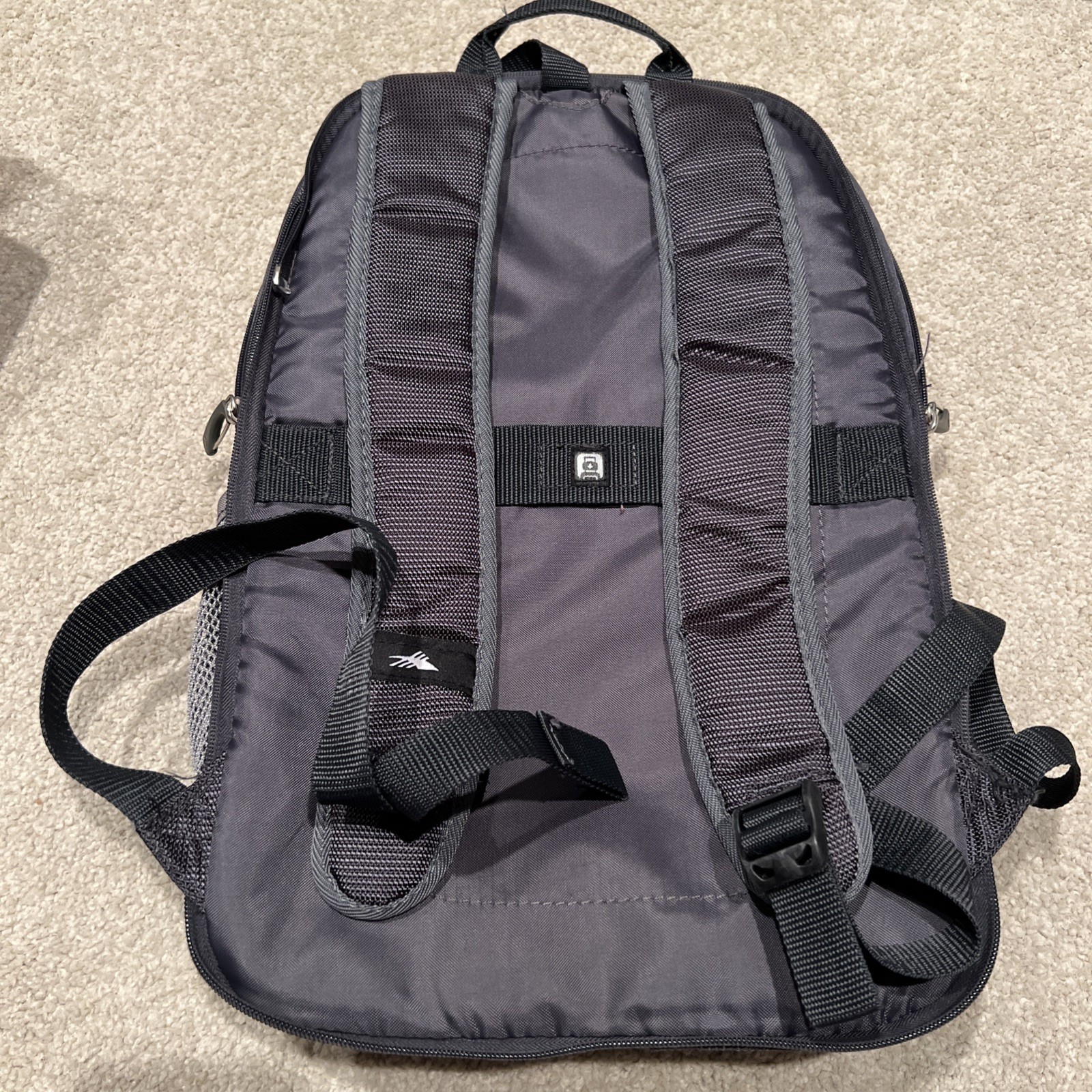 ATGO Black Nylon Backpack – Multi-Pocket, Lightweight, Durable 2