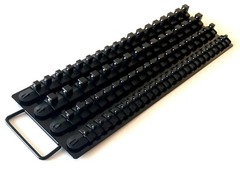 80pc GOLIATH INDUSTRIAL SOCKET STORAGE TRAY RAIL RACK HOLDER 1/4 3/8 1/2 LSTBL
