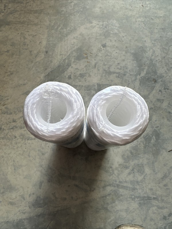 String Wound Sediment Water Filter Cartridge Standard 2.5x10" 5 Micron 2 Pack gallery