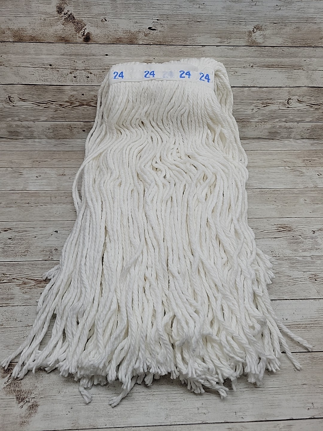 Mop Head Replacement Cotton Blend 24 oz *Lot of 5* Straight End wet Mop Head gallery