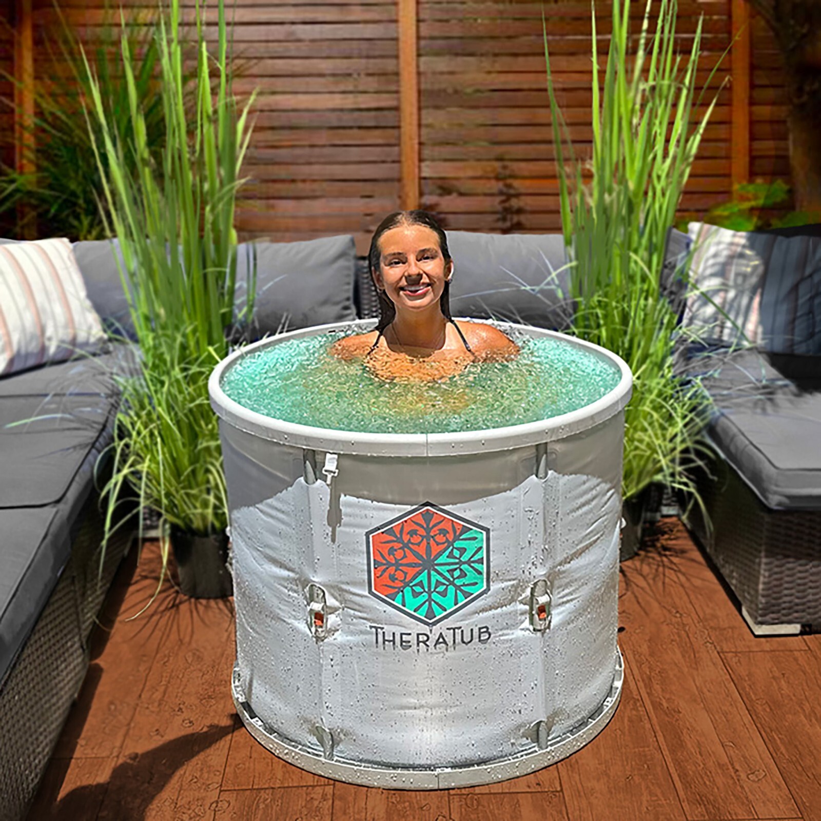 TheraTub Cold Plunge Ice Bath | Portable Foldable Ice Bath Tub | XL Size 390lb gallery