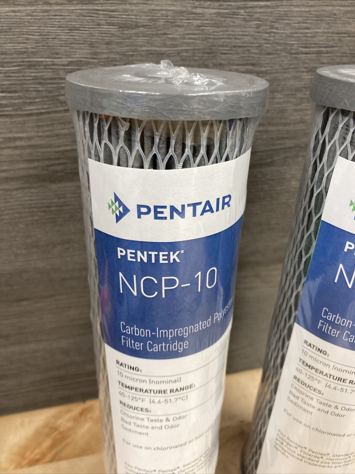 2 Pack Pentek NCP-10 Standard 10 Inch Undersink Carbon Impregnated Water Filter gallery