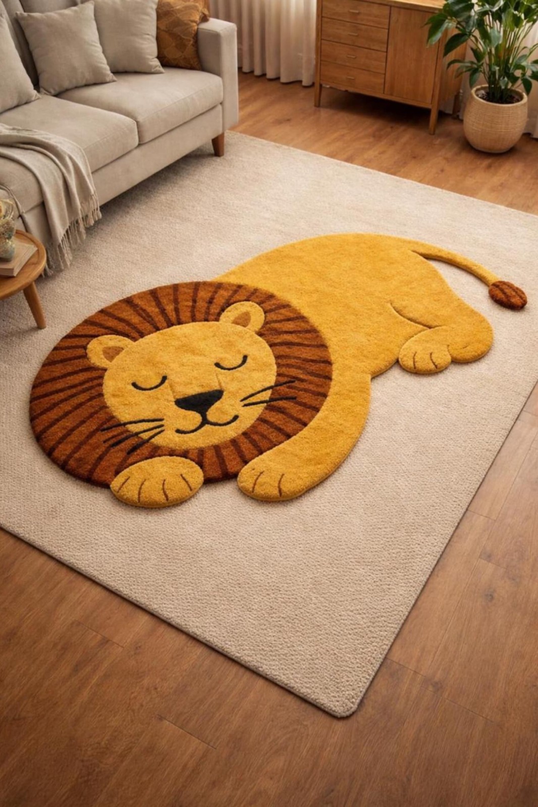 Handmade Rug | Irregular Rug | Wool Rugs | Living Room Rug | Tufted A461 gallery