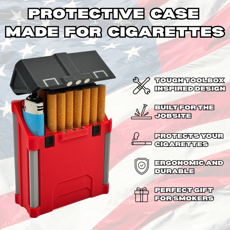 Milwaukee Packout Inspired Cigarette Case | The Original | 3D Printed Case gallery