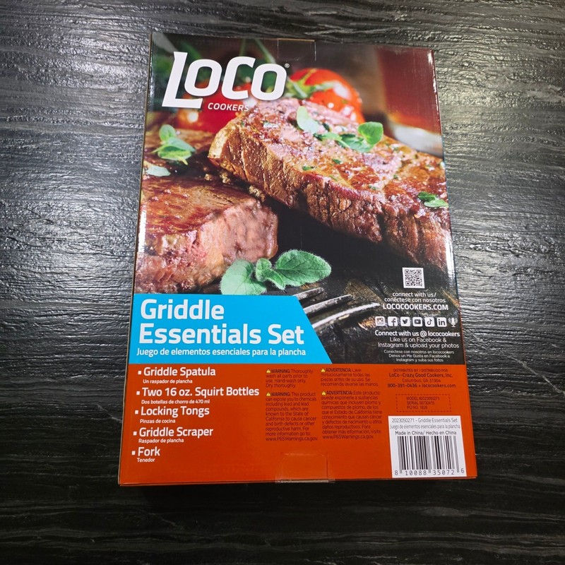 Tool LoCo Cookers Griddle Essentials Set - 6 Piece Stainless Steel BBQ Kit - NE gallery