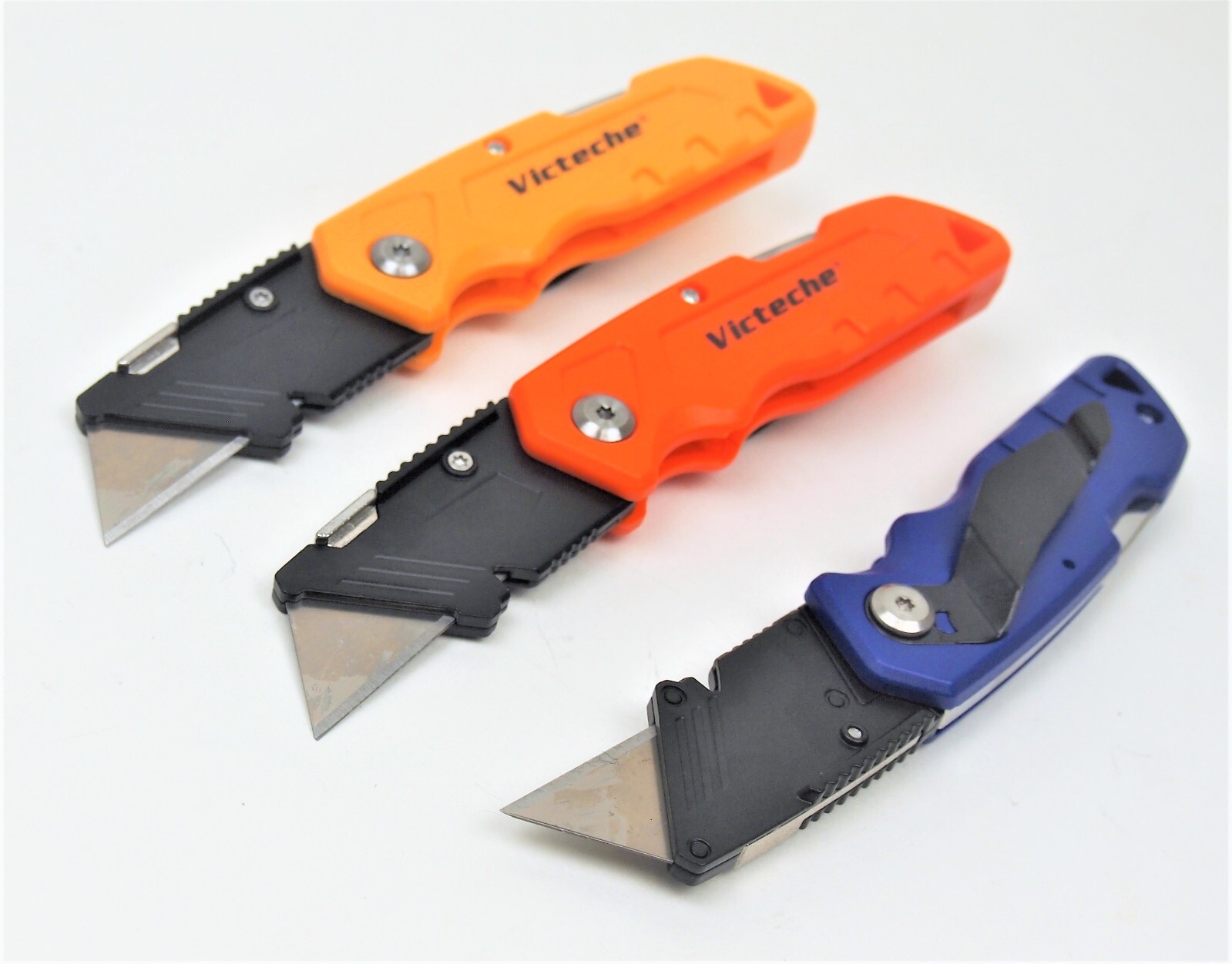 3PC Folding Lock-back Utility Knife With 24 Blades 3 Colors gallery