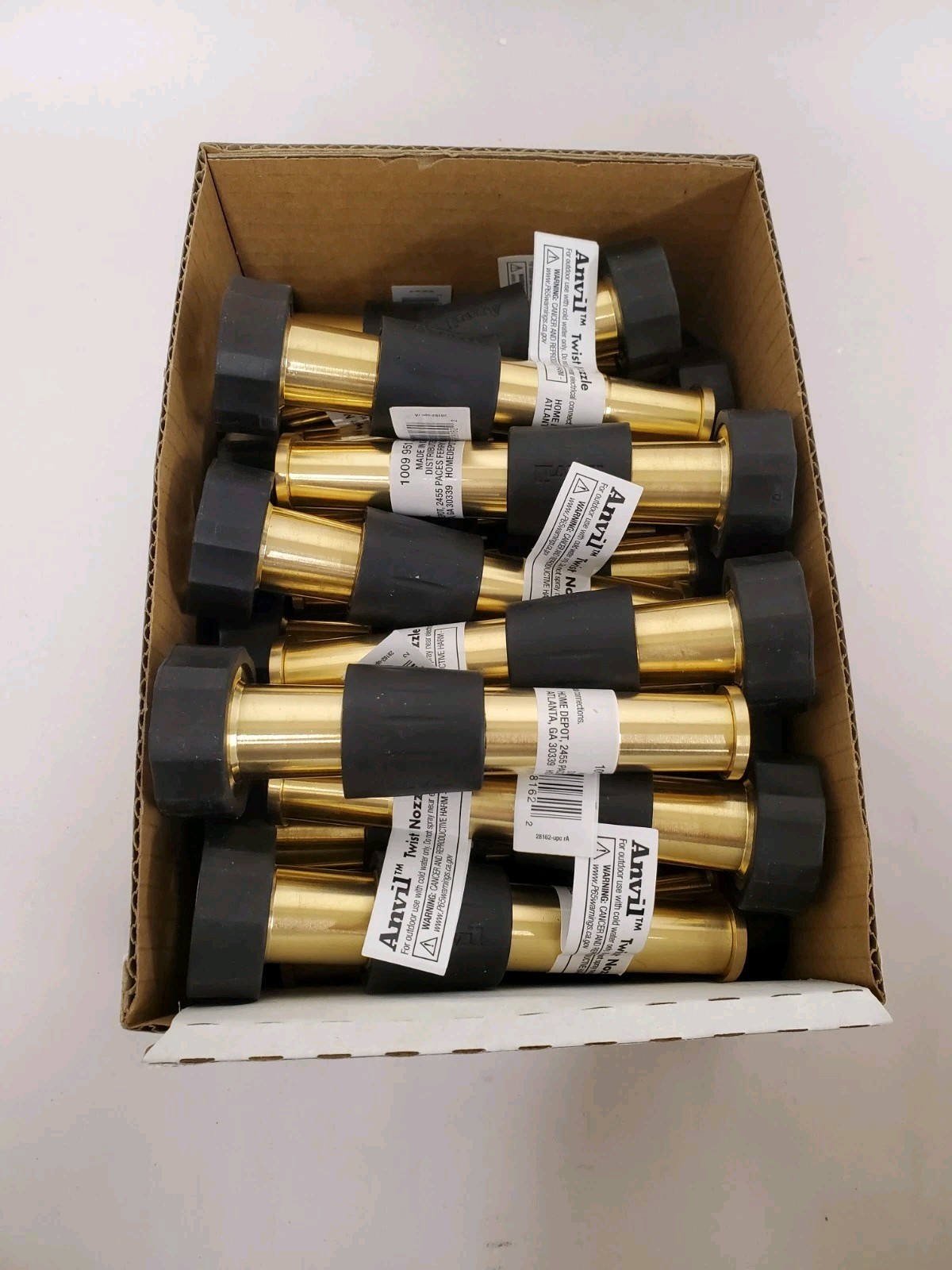 *24-Pack* Anvil 5 in. Heavy-Duty Adjustable Brass Hose Spray Nozzle (28162) gallery