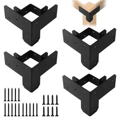 4 PCS Workbench Brackets Kit 3-Way Workbench Corner Brackets Fits 4×4 2×4 Woo…