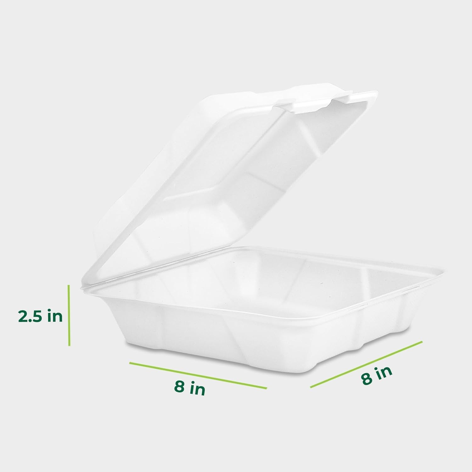Freshware Clamshell Food Containers with Lids [8x8 200-Pack] Disposable To Go Co gallery