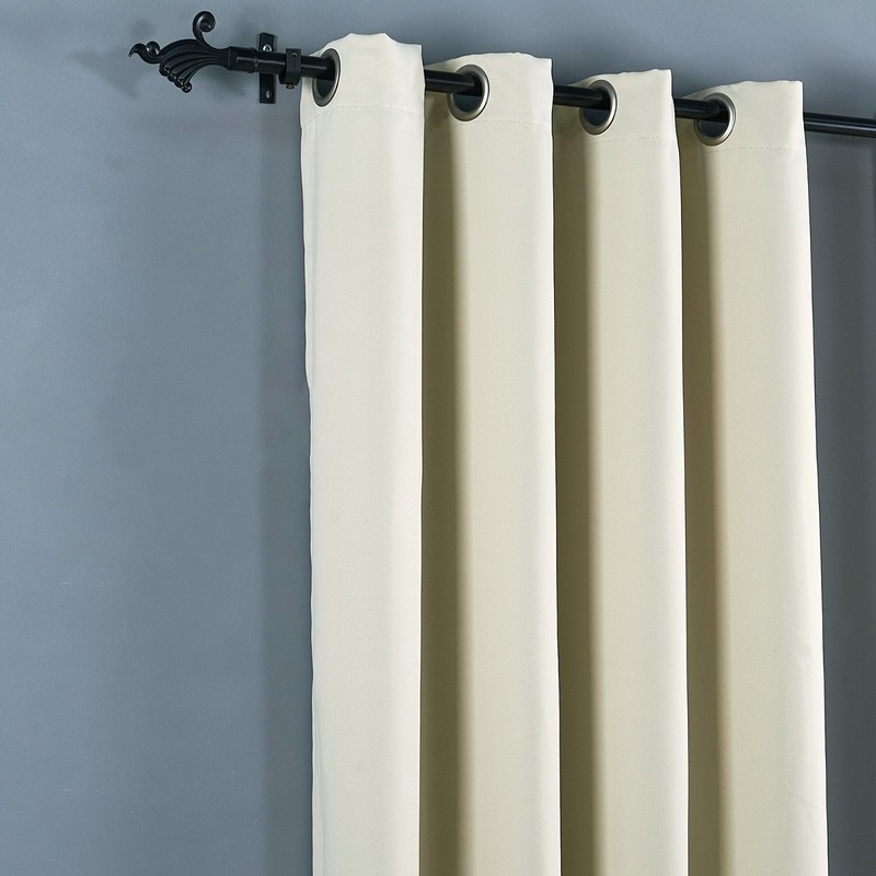 Heavy Thick Solid Grommet Panel Window Curtain Drapes Blackout 2 PC & 2 Tiebacks gallery