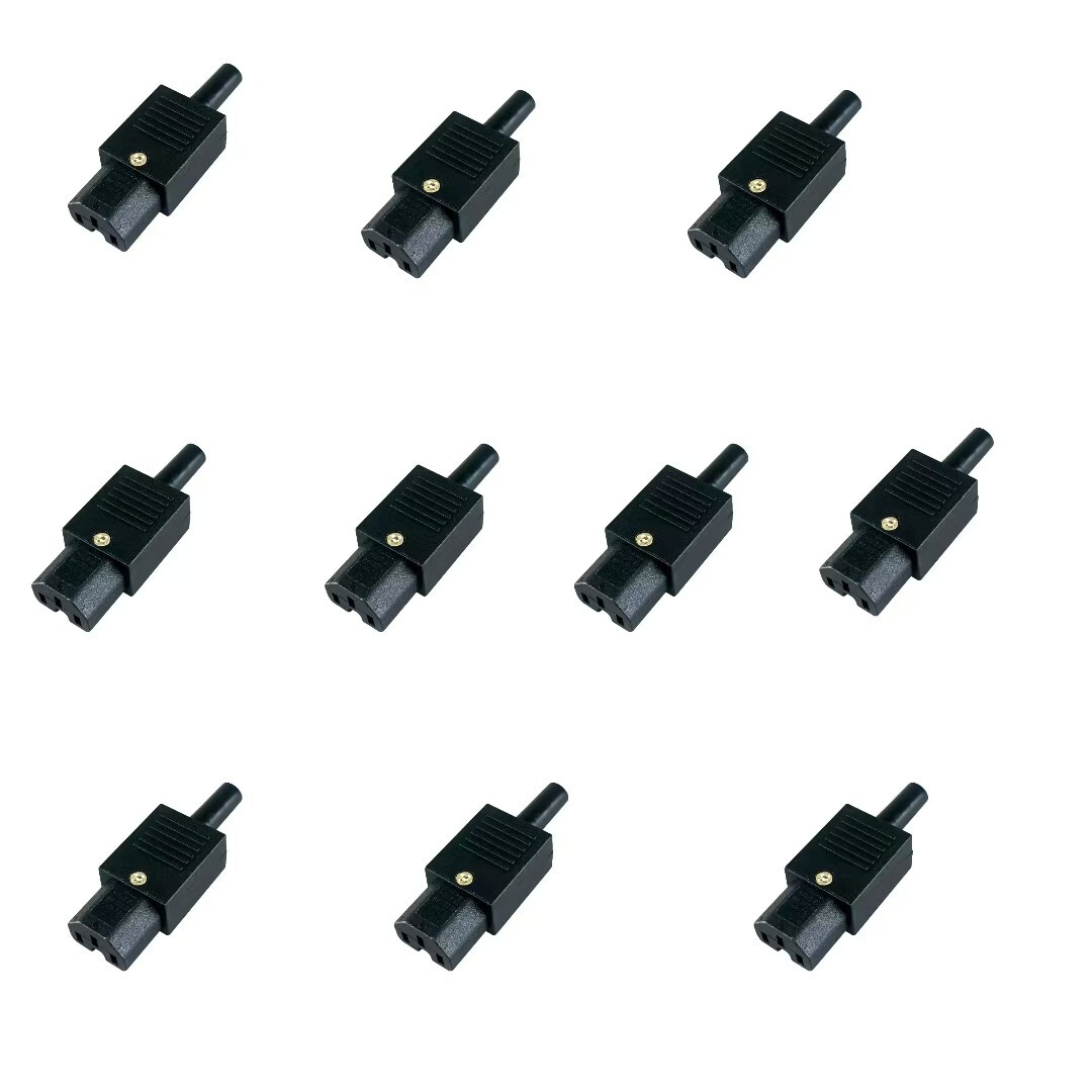 (10 PACK) IEC C15 Ac Plugs Power Plug UL Certification, 10A/15A 250V Connector gallery