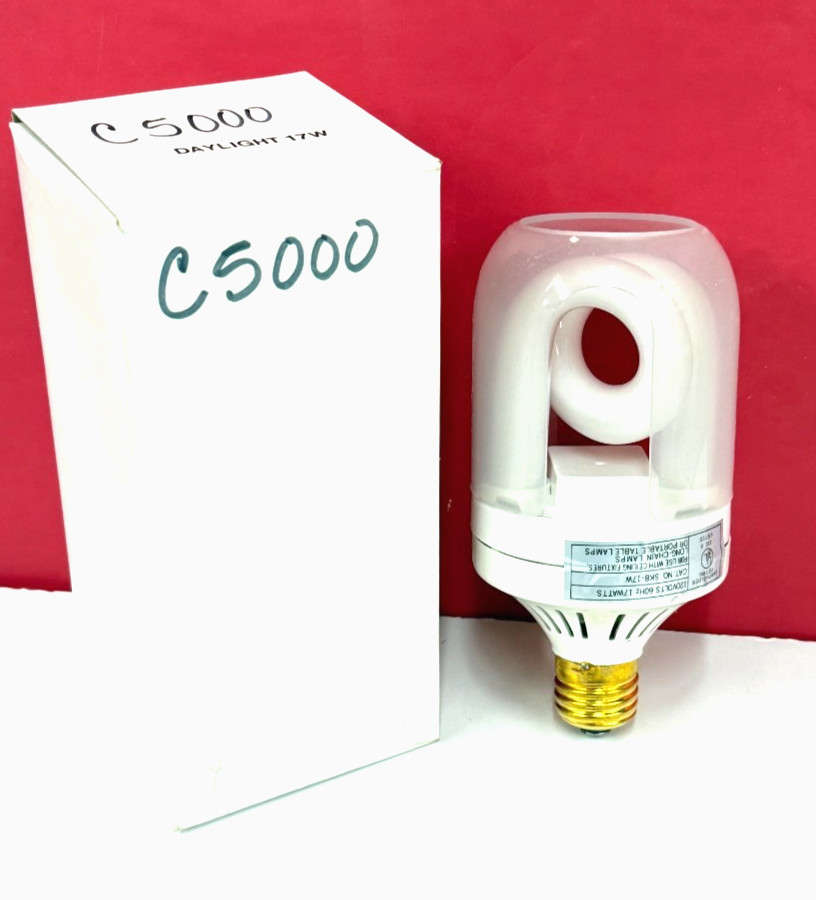 17W 120V Compact Fluorescent LIGHT BULB LAMP Daylight 75W-Equivalent NEW C5000 gallery