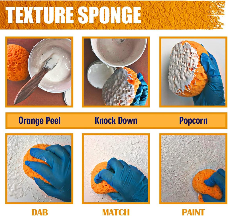 Knockdown Texture Sponge for Wall and Drywall Patch/Repair - Home Decor DIY Pain gallery