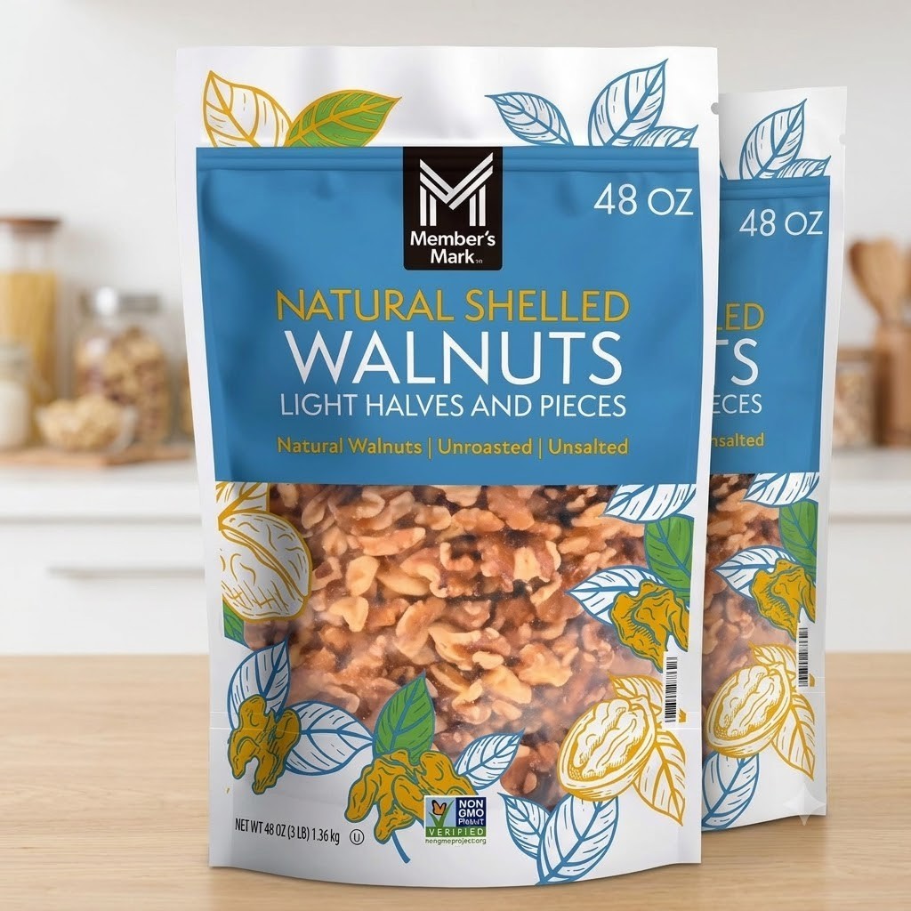 2 Pack Member's Mark Natural Shelled Walnuts, 3 lbs. 2 gallery