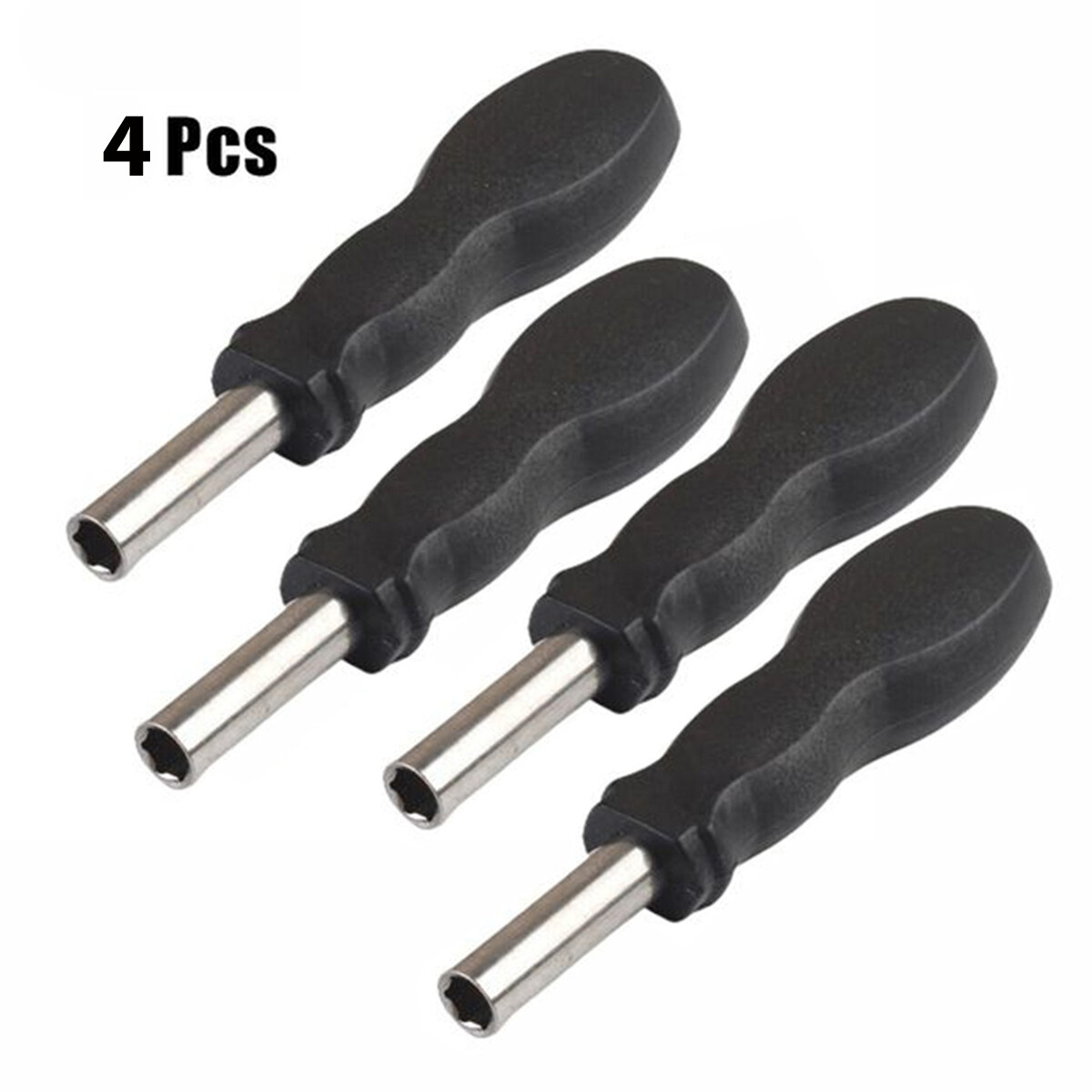 4PCS Black Hex Magnetic Bit Holder Spinner Handle 1/4 Inch Drive Hand Tool gallery