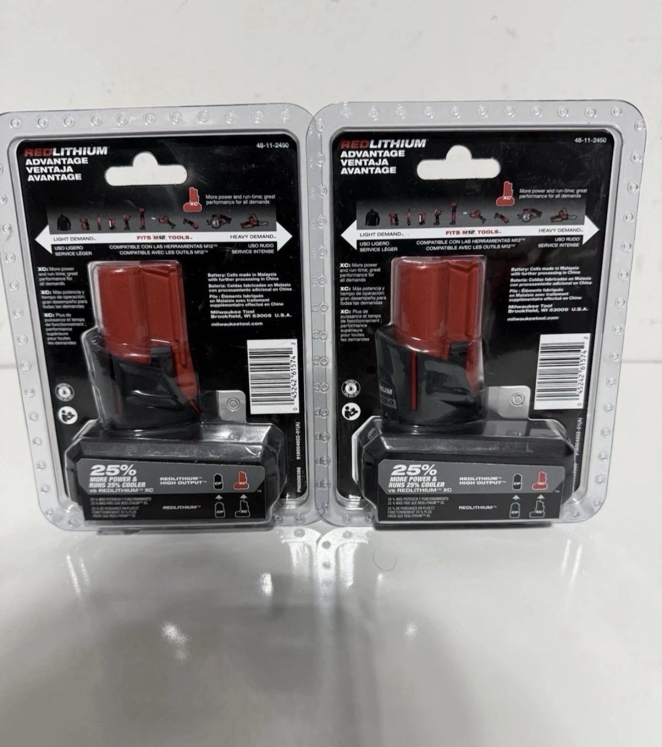 Milwaukee M12 REDLITHIUM HIGH OUTPUT XC5.0 12V Li-Ion 5.0Ah Battery 48-11-2450 gallery