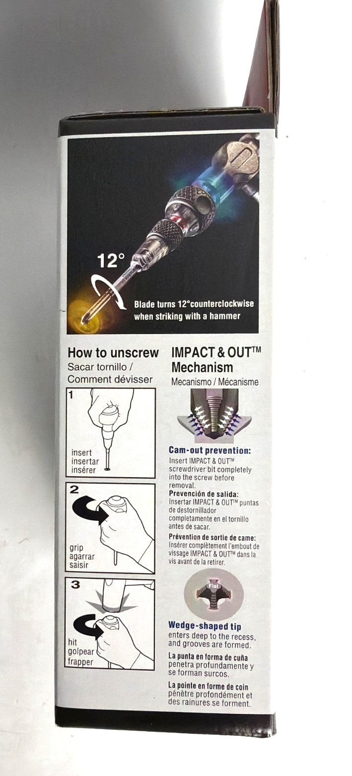 [NEW] (238HWB7PU) Vessel IMPACT & OUT Screw Remover Handle & 7PC Bit Set gallery