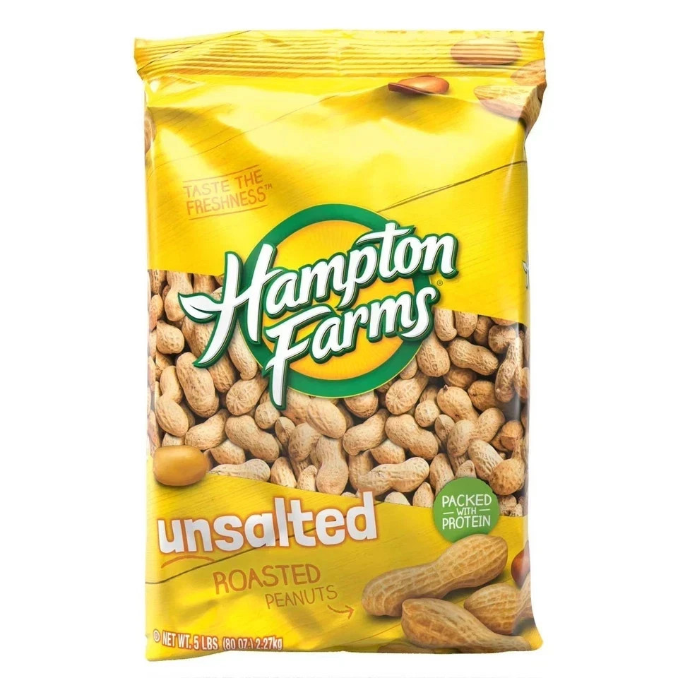 Hampton Farms Unsalted Roasted In-Shell Peanuts, 5 lbs. 2 PACK USA Grown, BEST gallery