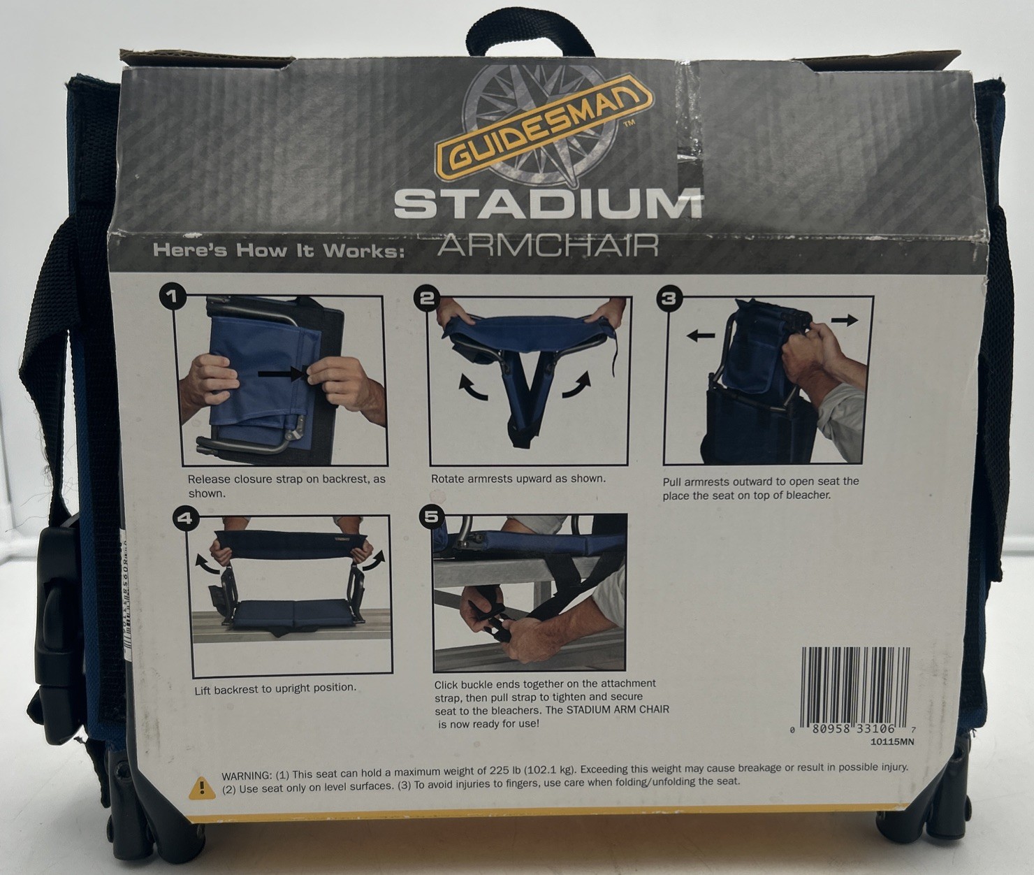 Guidesman Stadium Armchair 10115MN - Weight Limit 225lbs Extra Wide gallery