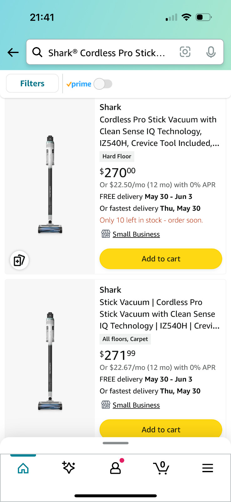 shark cordless pro With Clean Sense IQ (iz540h); 40 Minutes Run Time Free Ship! gallery
