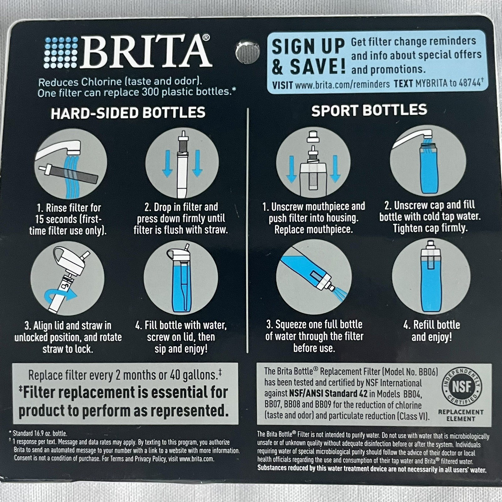 Brita Bottle Replacement Filters 2-pack BB06 For Hard-Sided & Sport Bottles gallery