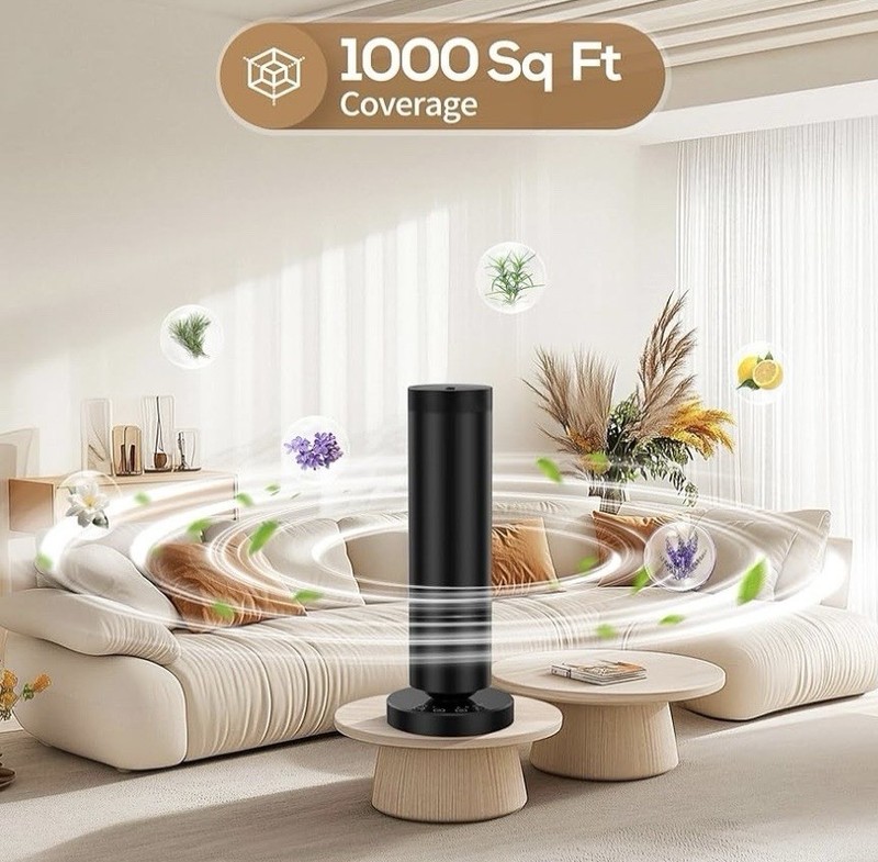 Dakomoda Waterless Electric Diffuser 3-30ML Essential Oils Covers 1000Sq Black gallery