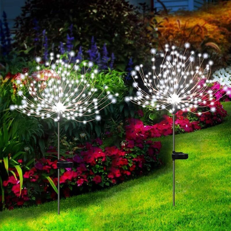 Outdoor Garden Solar Firework Lights Waterproof Path Lawn Xmas Decor 150 LED gallery