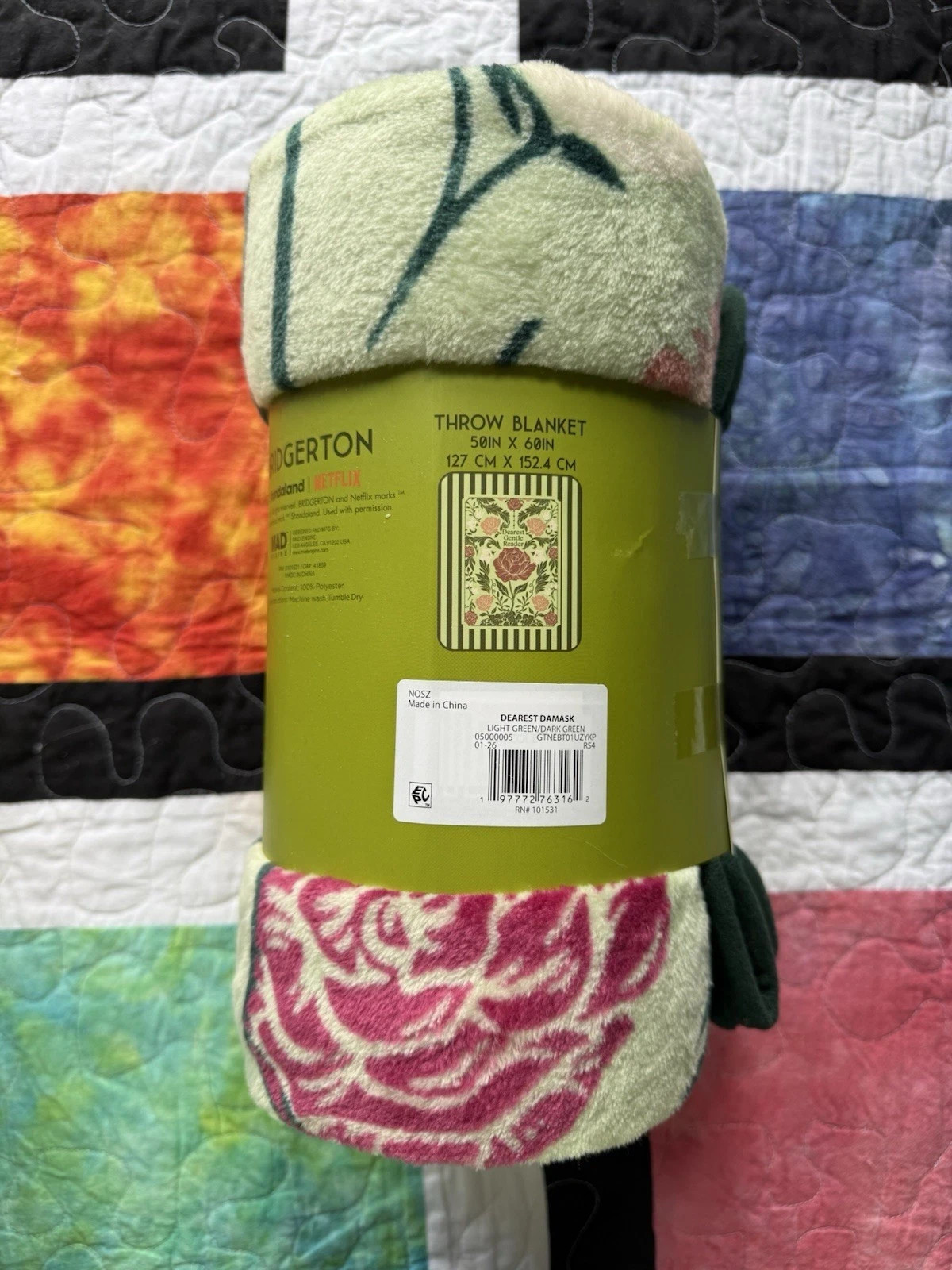 Bridgerton Fleece Throw Blanket "Dearest Gentle Reader" 50" X 60" gallery