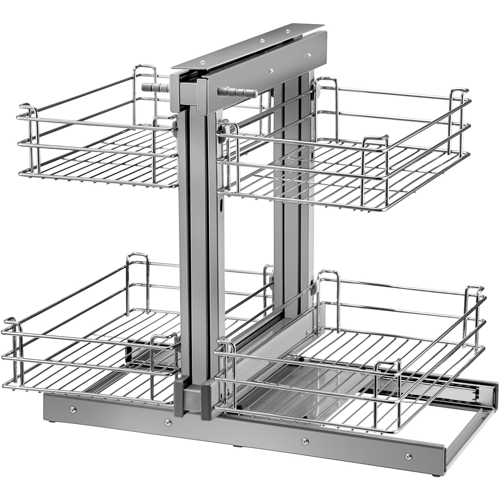 Uimoso 15.7 Inch Blind Corner Organizer Soft Close Chrome 4 Shelf Slide Cabinet gallery