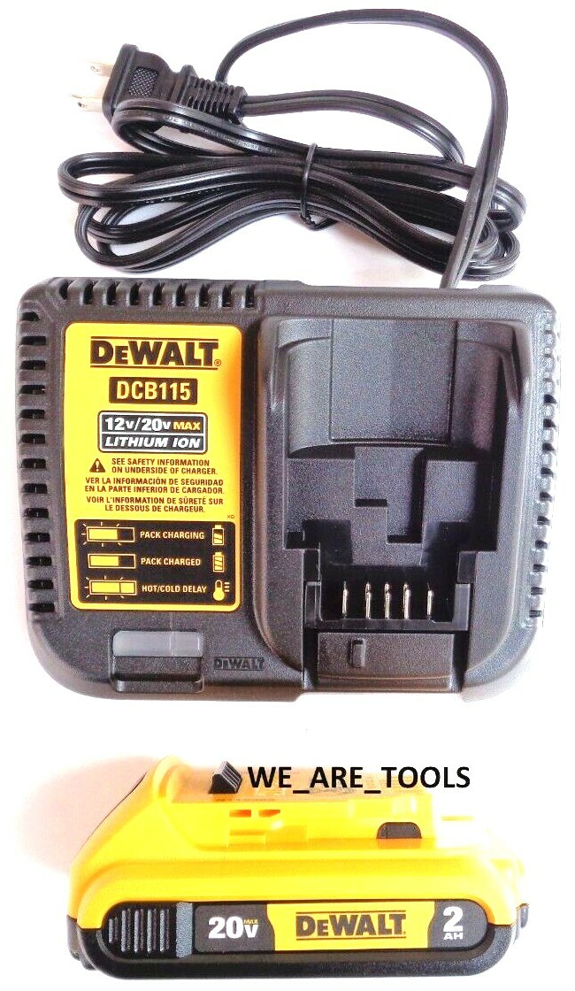 (1) Dewalt 20V DCB203 Battery, (1) DCB115 Charger 2.0 AH 20 Volt gallery