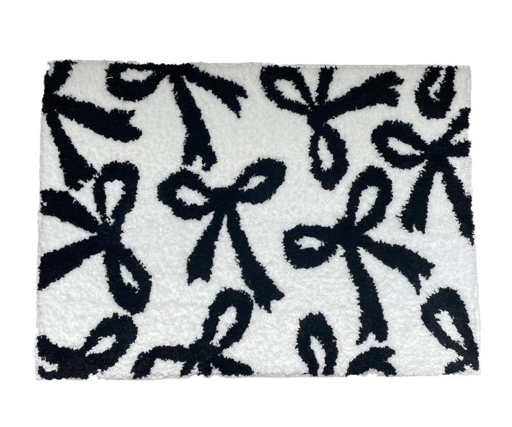 Bow Rug - Bow Shaped bathmat - Handmade & Premium- 30in (75cm) - Coquette Bat...