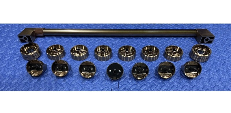 CAFE/GE BRUSHED BRONZE HANDLE/KNOB KIT @CXPR6HKPTBZ FOR PRO RANGES,C-pics & desc gallery