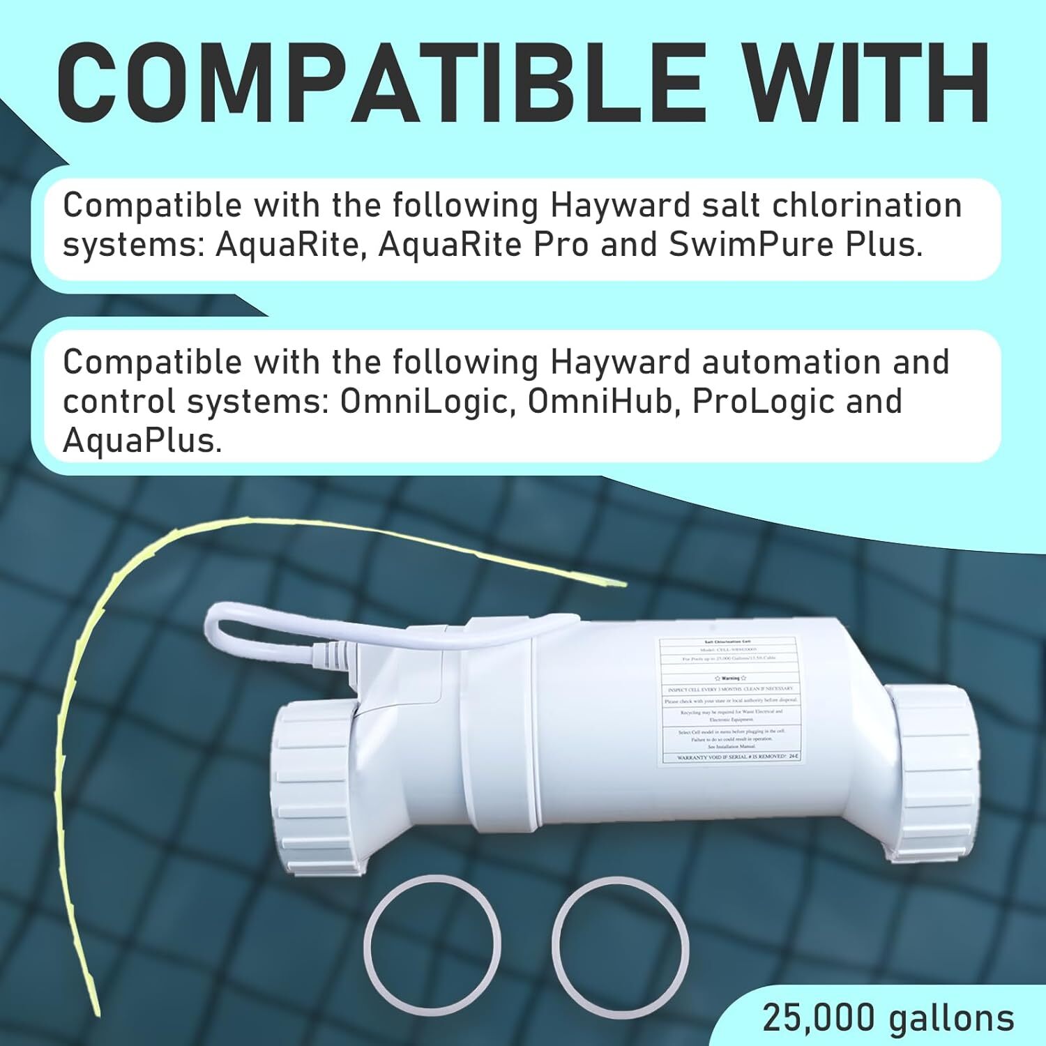 Salt Water Pool chlorinator System For Hayward Turbo Cell T-9 25000 Gallon gallery