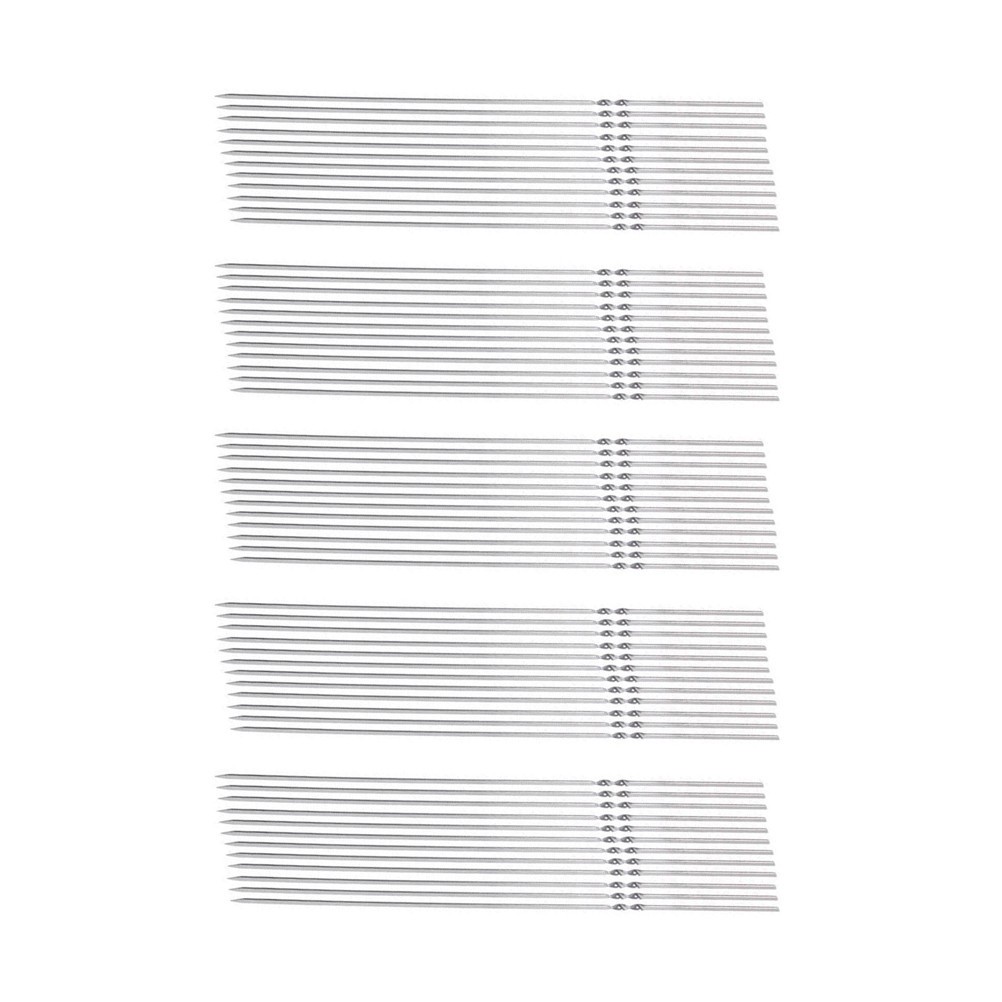 Roasting Sticks Silver Stainless Steel Barbecue Restaurant 50Pcs 16In gallery
